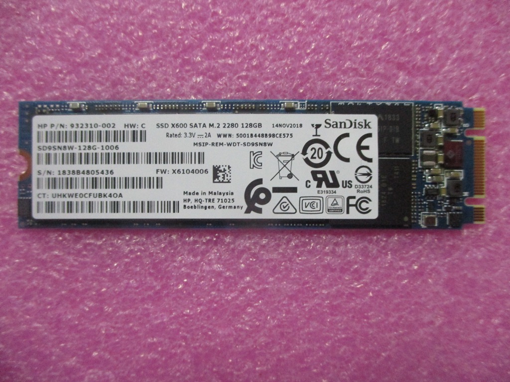 HP Elite x2 G4 (3C002UP) Drive (SSD) L67396-001