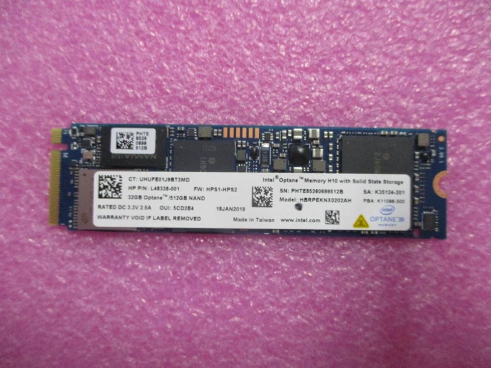 HP ELITEDESK 800 G5 SMALL FORM FACTOR PC - 8XA38US Drive (SSD) L68984-001