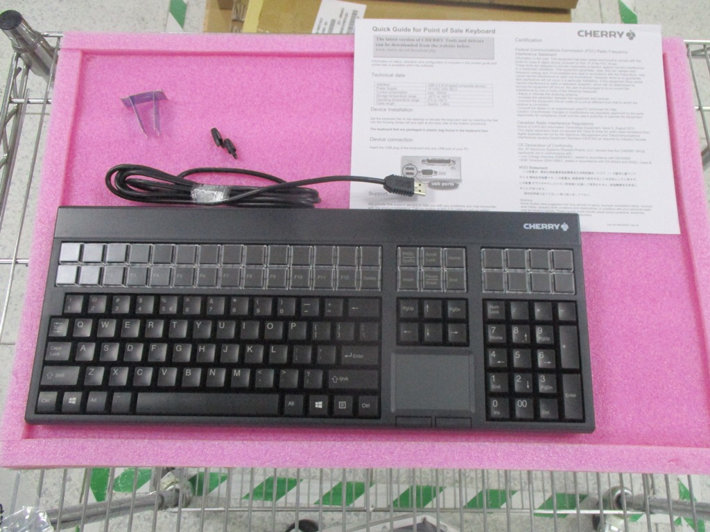 CHERRY G86-71401 POS KEYBOARD W TP - 7MC50AA  L72493-001
