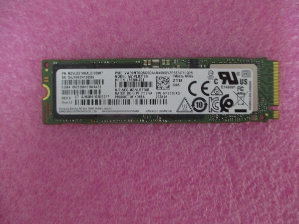 HPZ 2TB OPAL2 TLC M.2 Z8 SSD - 2Y7W7AA Drive (SSD) L91394-001