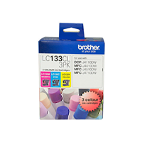 Brother LC133 CMY Colour Pack - LC-133CL-3PK for Brother DCP-J552DW Printer