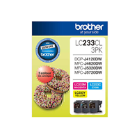 Brother LC233 CMY Colour Pack - LC-233CL-3PKS for  Printer