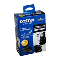 Brother LC38 Black Twin Pack - LC-38BK-2PK for Brother MFC-290C Printer