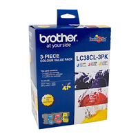 Brother LC38 CMY Colour Pack - LC-38CL-3PK for Brother DCP Series Printer