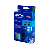 Brother LC67 Cyan Ink Cart - LC-67C for Brother MFC-6890CDW Printer