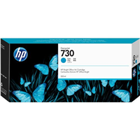 HP 730 300-ml Cyan DesignJet Ink Cartridge - P2V68A for HP Designjet T1600 Printer
