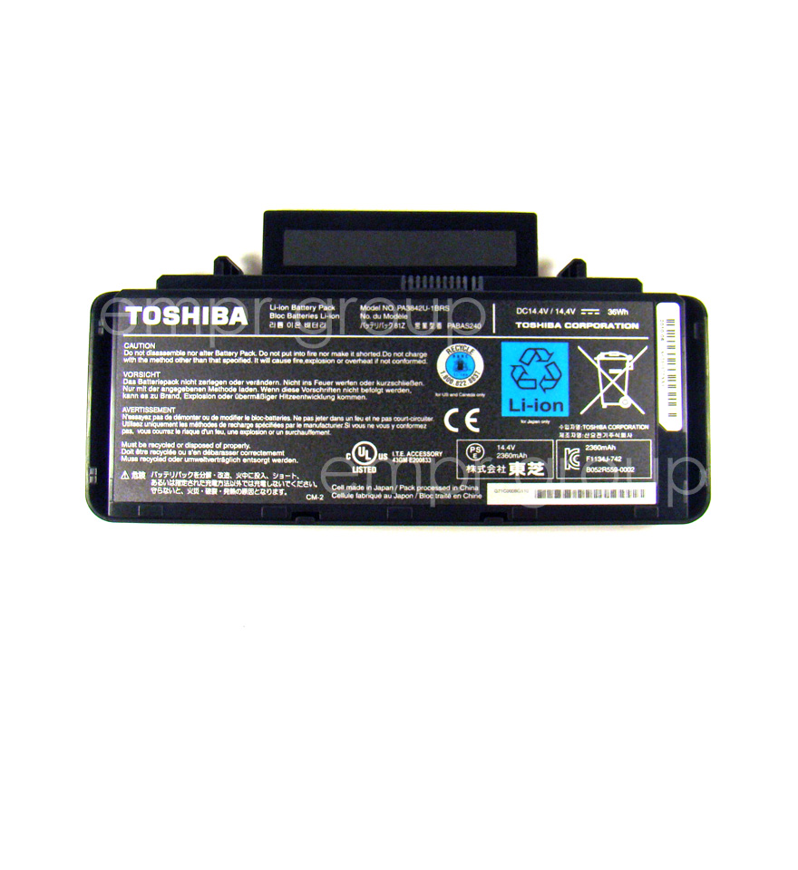 Toshiba Part PA3842U-1BRS Toshiba Battery Pack (8-Cell / 2460mAh