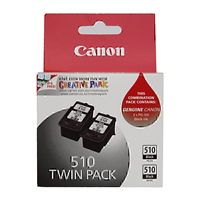 Canon PG510 Blk Ink Twin Pack - PG510-TWIN for Canon PIXMA MP240 Printer