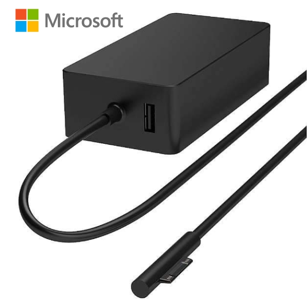 Microsoft Part  Original Microsoft Surface 65W Power Supply Charger, 15V 4A (with 5V 1A USB charging port), 1.7M Cable, for Surface PRO/GO/BOOK/LAPTOP [W8Z-00011]