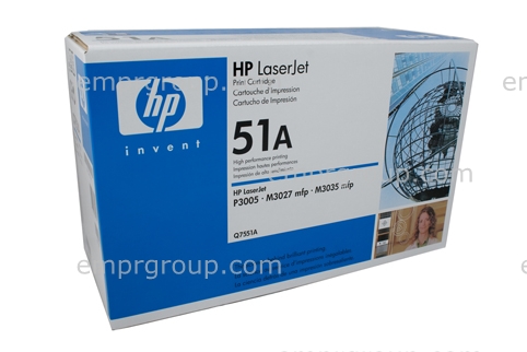 HP LASERJET P3005D REFURBISHED PRINTER - Q7813AR Cartridge Q7551A