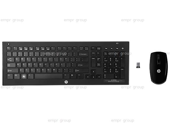 HP WIRELESS ELITE V2 DESKTOP KEYBOARD (USB WIRELESS NANO RECEIVER WITH MOUSE) - QB355AA Accessory QB355AA