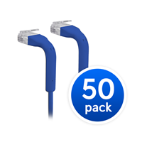 Ubiquiti UniFi Patch Cable, 50-Pack, 0.1m, Blue, Bendable, RJ45 Cat6, U-Cable-Patch-RJ45-BL-50 [U-CABLE-PATCH-RJ45-BL-50]
