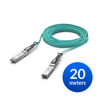 Ubiquiti 25 Gbps Long-Range DAC, SFP28, 20m, Support 25/10/1 Gbps, Aqua, UACC-AOC-SFP28-20M [UACC-AOC-SFP28-20M]