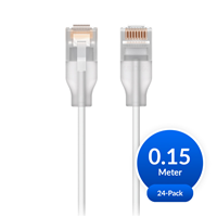 Ubiquiti UniFi Etherlighting Patch Cable, 24 Pack, Indoor, 0.15m, White/Translucent, UACC-Cable-Patch-EL-0.15M-W-24 [UACC-CABLE-PATCH-EL-0.15M-W-24]
