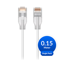 Ubiquiti UniFi Etherlighting Patch Cable, Single Unit, Indoor, 0.15m, White/Translucent, UACC-Cable-Patch-EL-0.15M-W [UACC-CABLE-PATCH-EL-0.15M-W]