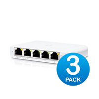 Ubiquiti Flex Mini Switch 3-Pack, 5x GbE RJ45, PoE/USB-C, Managed, USW-Flex-Mini-3 [USW-FLEX-MINI-3]