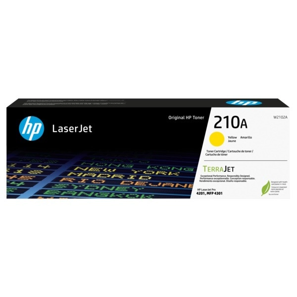 HP 210A Yellow Toner Cartridge (1,800 pages) - W2102A for HP Color LaserJet Pro MFP 4301dw Printer