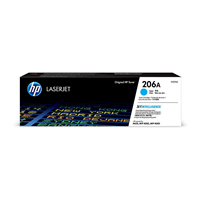 HP 206A Cyan Toner Cartridge (1,250 pages) - W2111A for HP Color LaserJet Pro M255nw Printer