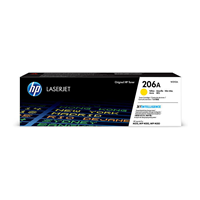 HP 206A Yellow Toner Cartridge (1,250 pages) - W2112A for HP Color LaserJet Pro M255dw Printer