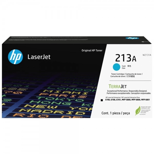 HP 213A Cyn LaserJet Toner Crtg - W2131A for HP Color LaserJet Enterprise 5700dn Printer