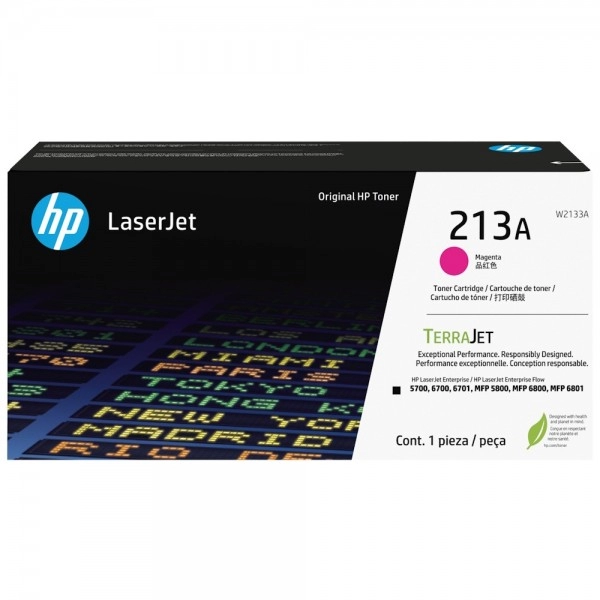 HP 213A Mgn LaserJet Toner Crtg - W2133A for HP Color LaserJet Enterprise MFP 6800dn Printer